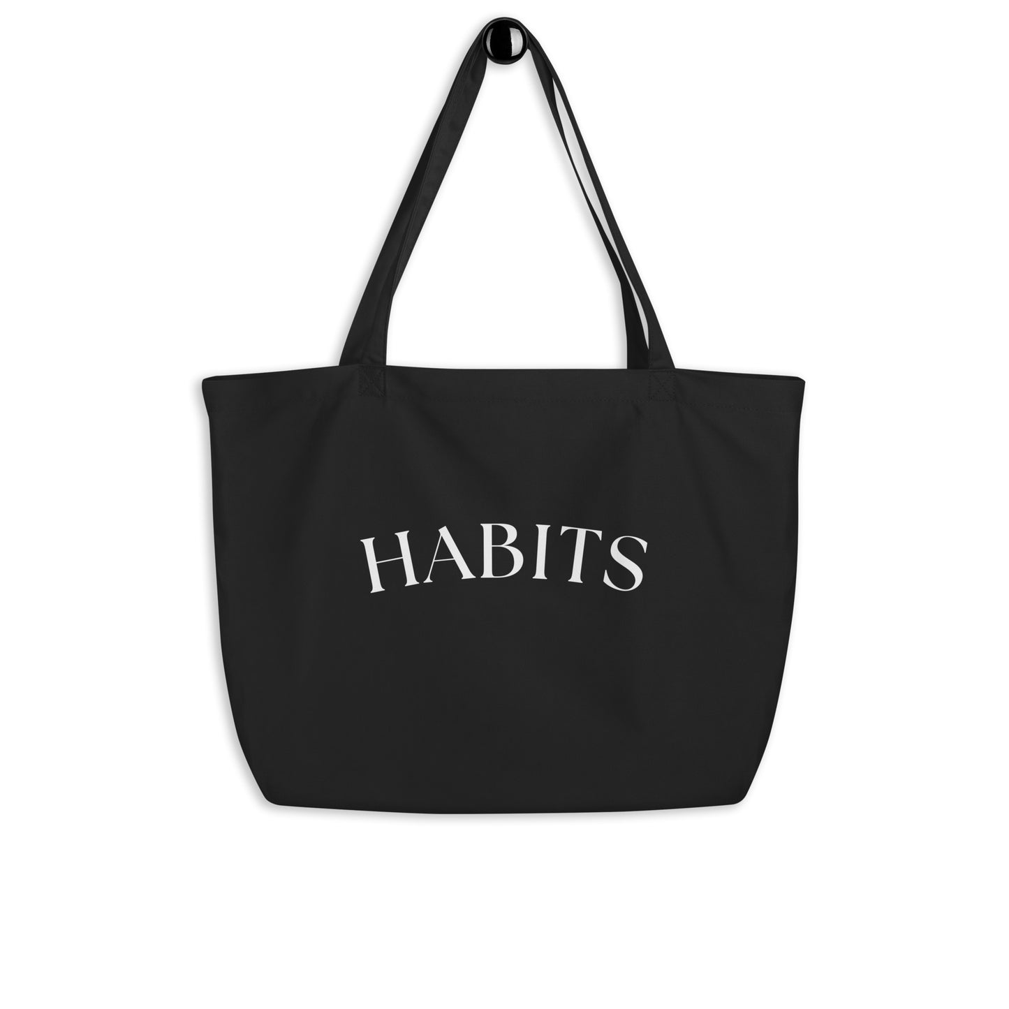 Habits large organic tote bag